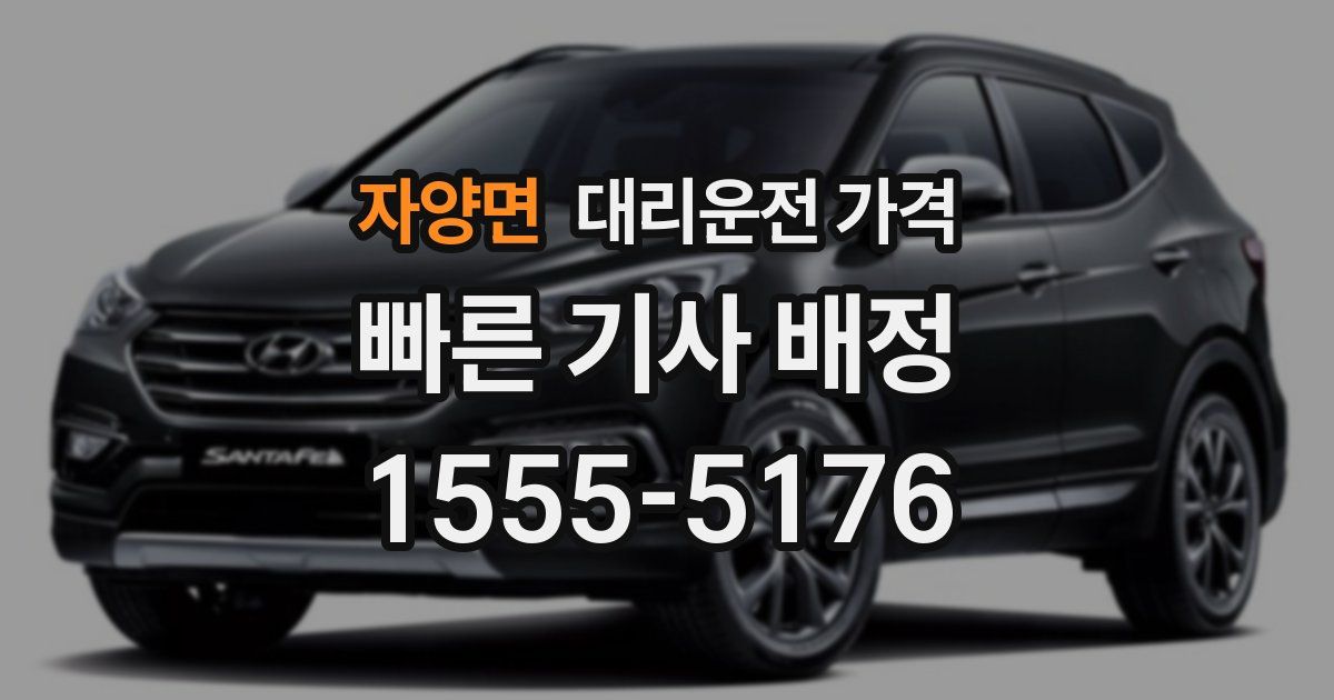 자양면 대리운전 가격