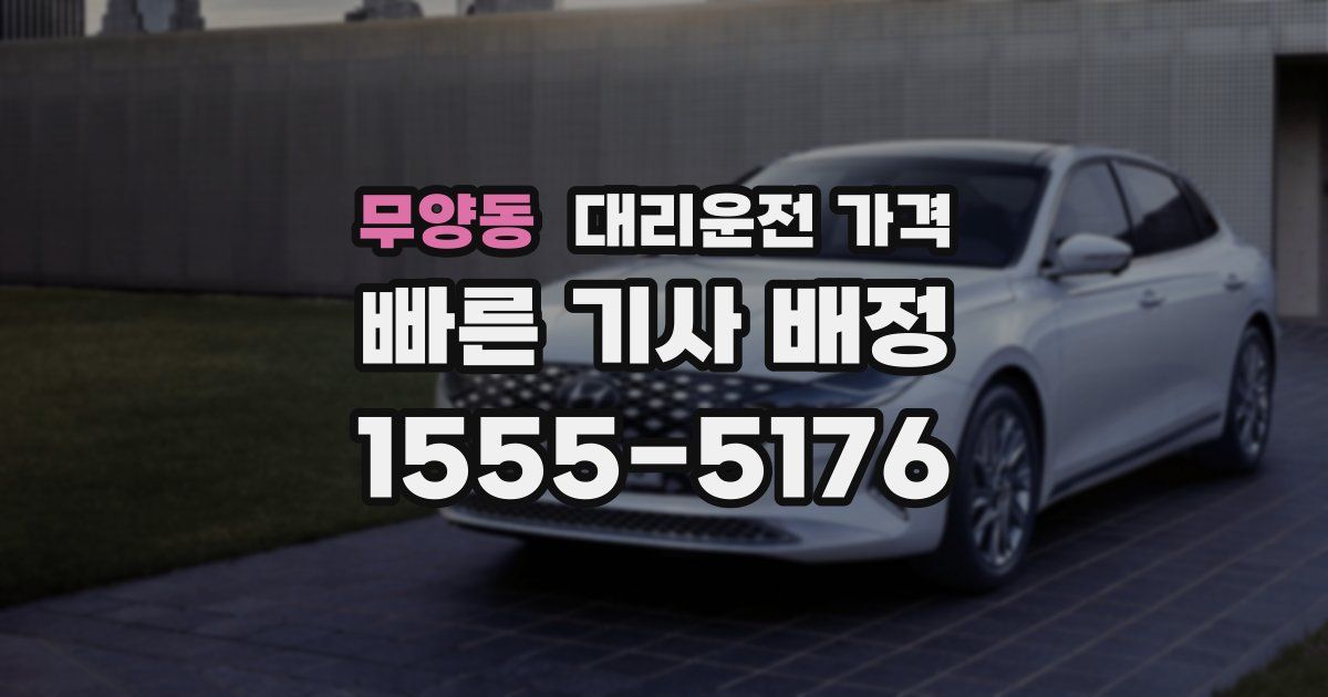 무양동 대리운전 가격