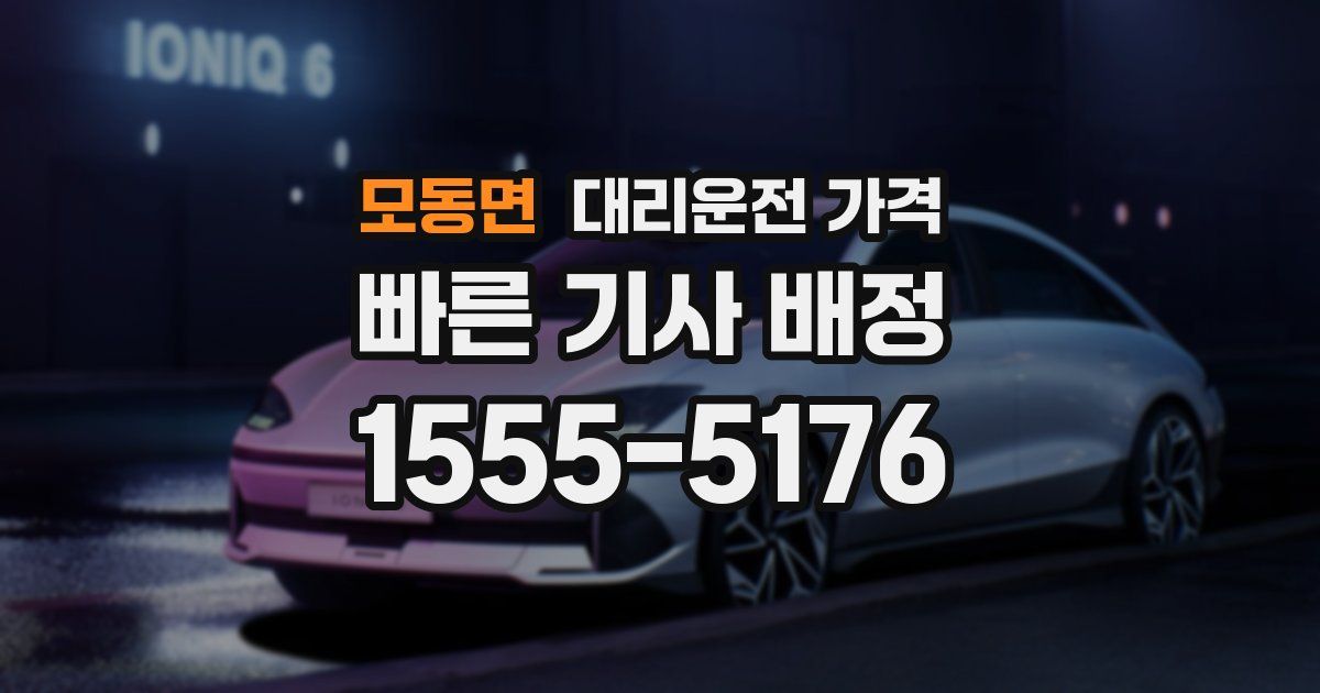 모동면 대리운전 가격