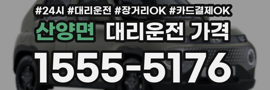 산양면 대리운전 가격