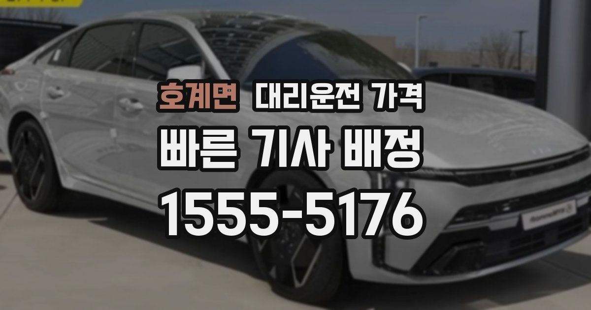 호계면 대리운전 가격