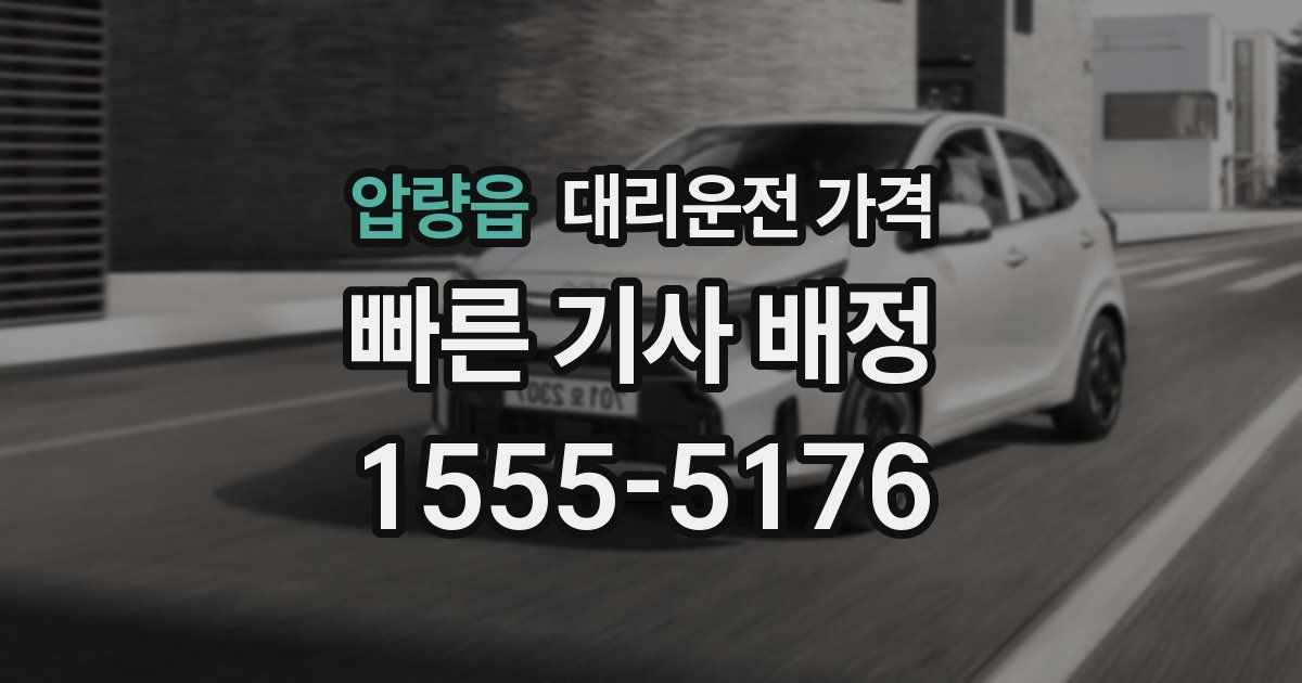 압량읍 대리운전 가격