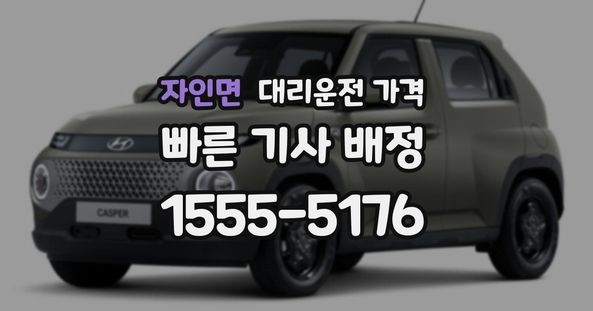 자인면 대리운전 가격