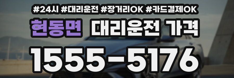 현동면 대리운전 가격