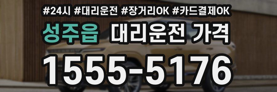 성주읍 대리운전 가격