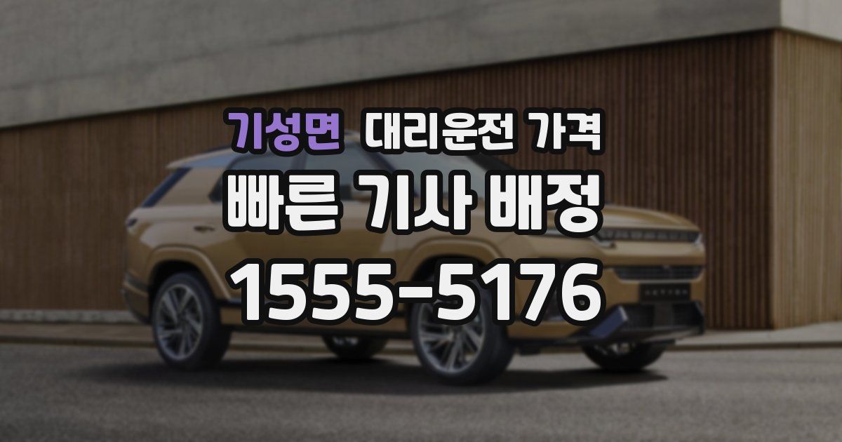 기성면 대리운전 가격