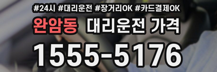 완암동 대리운전 가격