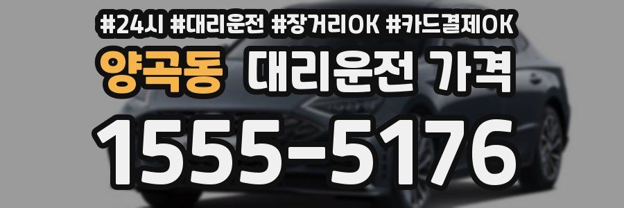 양곡동 대리운전 가격