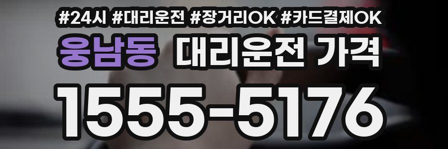 웅남동 대리운전 가격