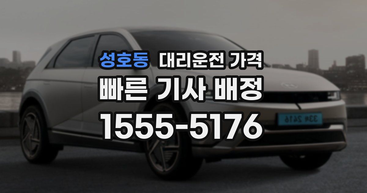 성호동 대리운전 가격