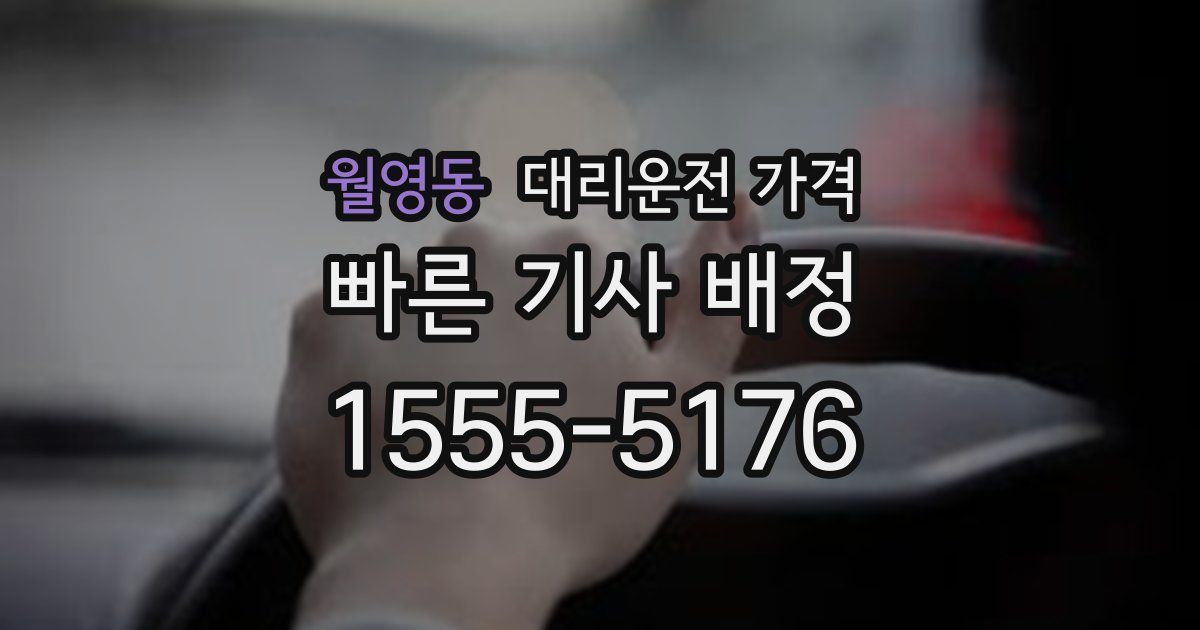 월영동 대리운전 가격