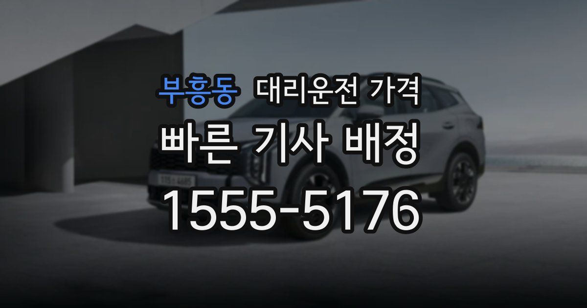 부흥동 대리운전 가격