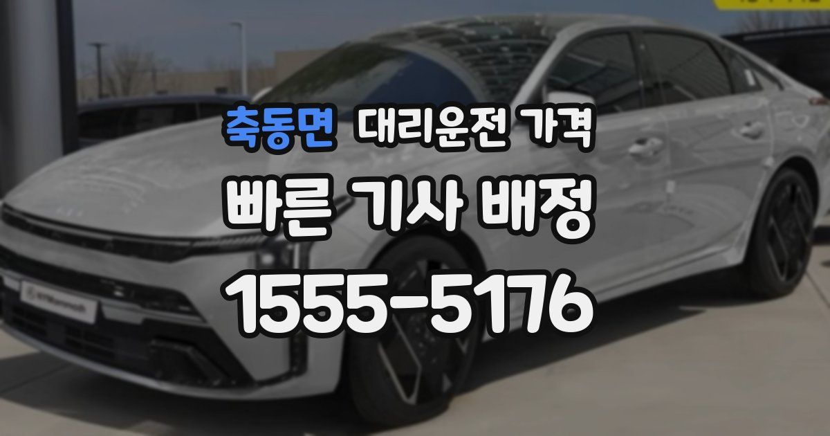 축동면 대리운전 가격