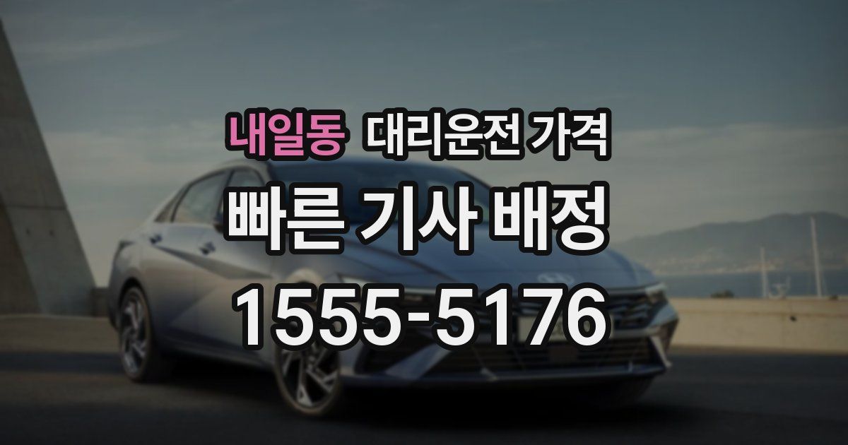 내일동 대리운전 가격