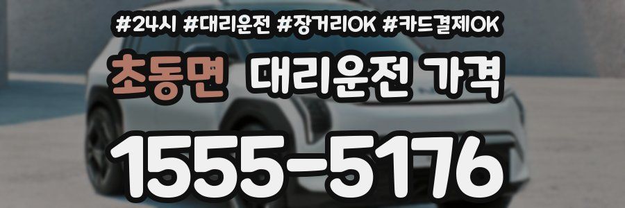 초동면 대리운전 가격