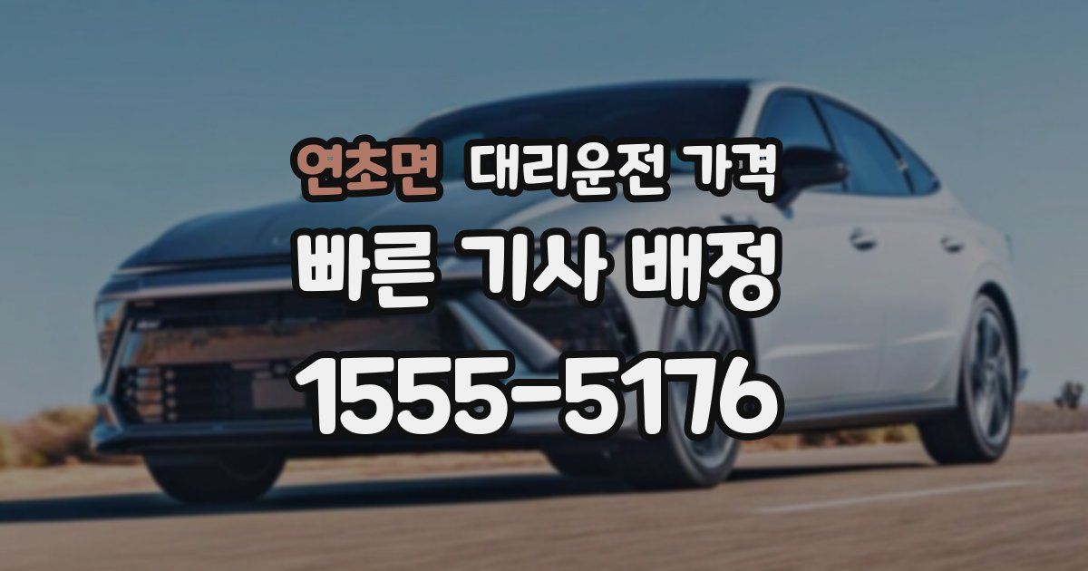 연초면 대리운전 가격