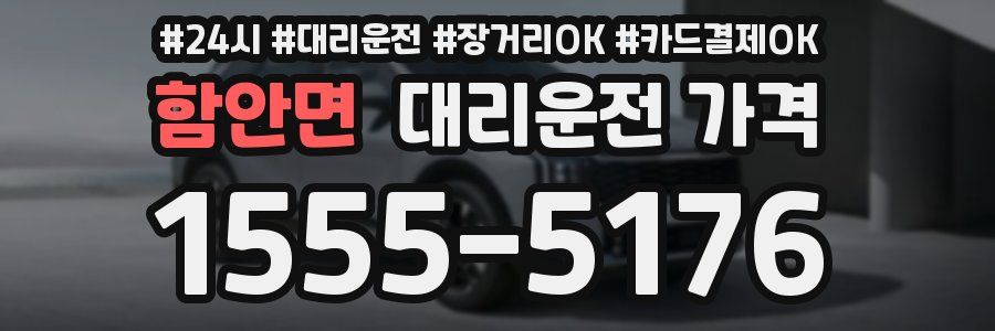 함안면 대리운전 가격