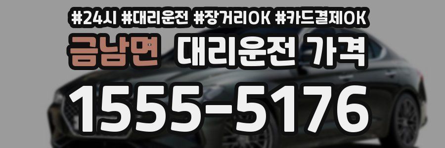 금남면 대리운전 가격