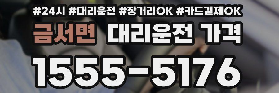 금서면 대리운전 가격