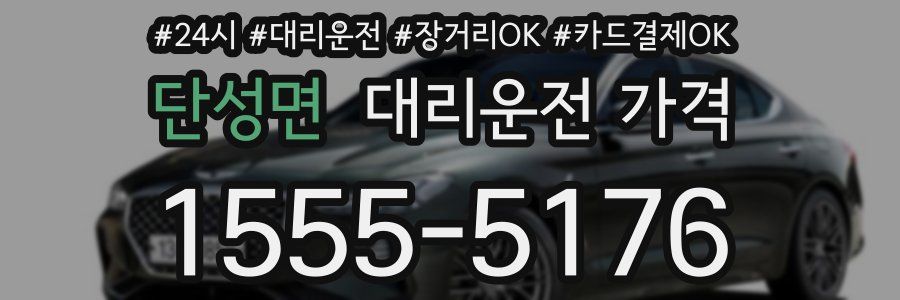 단성면 대리운전 가격