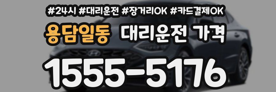 용담일동 대리운전 가격