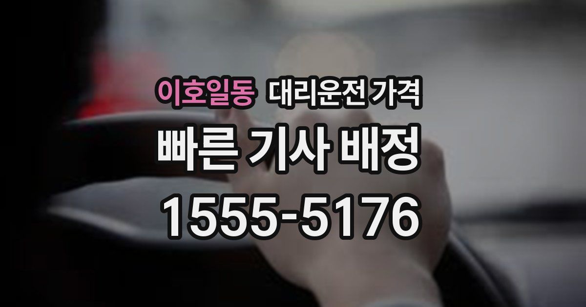 이호일동 대리운전 가격