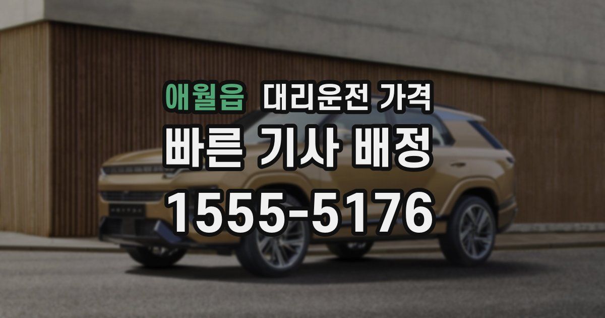 애월읍 대리운전 가격