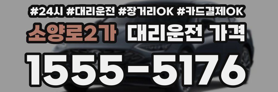 소양로2가 대리운전 가격