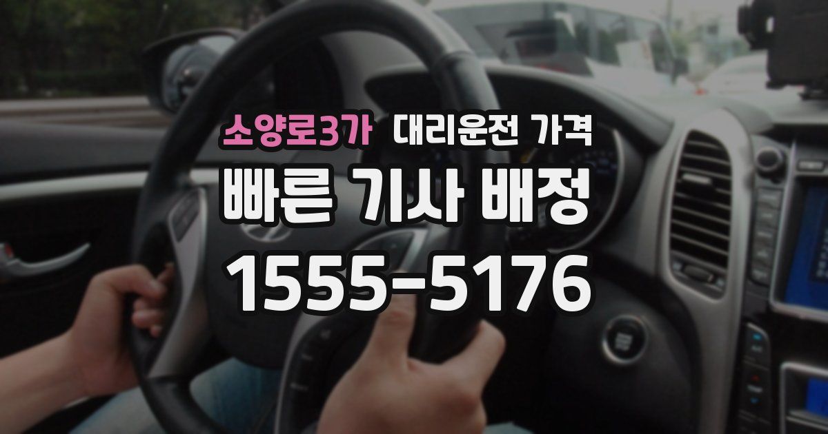 소양로3가 대리운전 가격