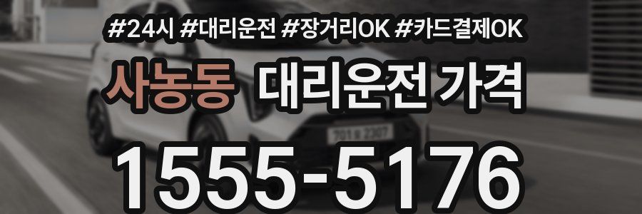 사농동 대리운전 가격