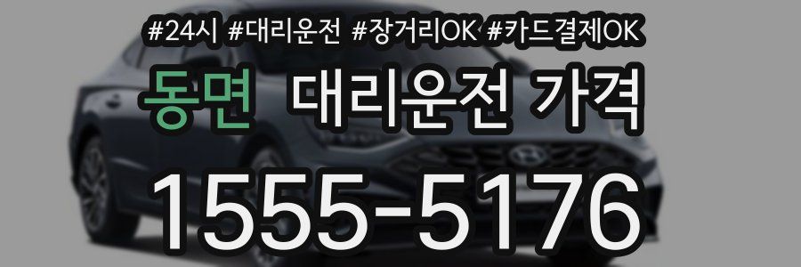동면 대리운전 가격