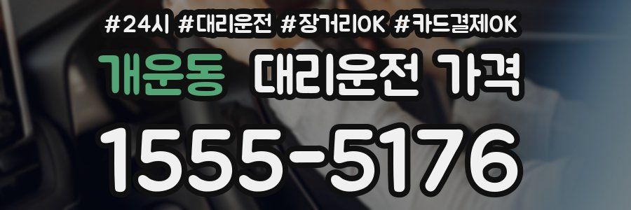 개운동 대리운전 가격
