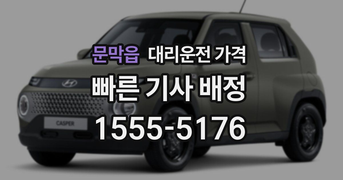 문막읍 대리운전 가격