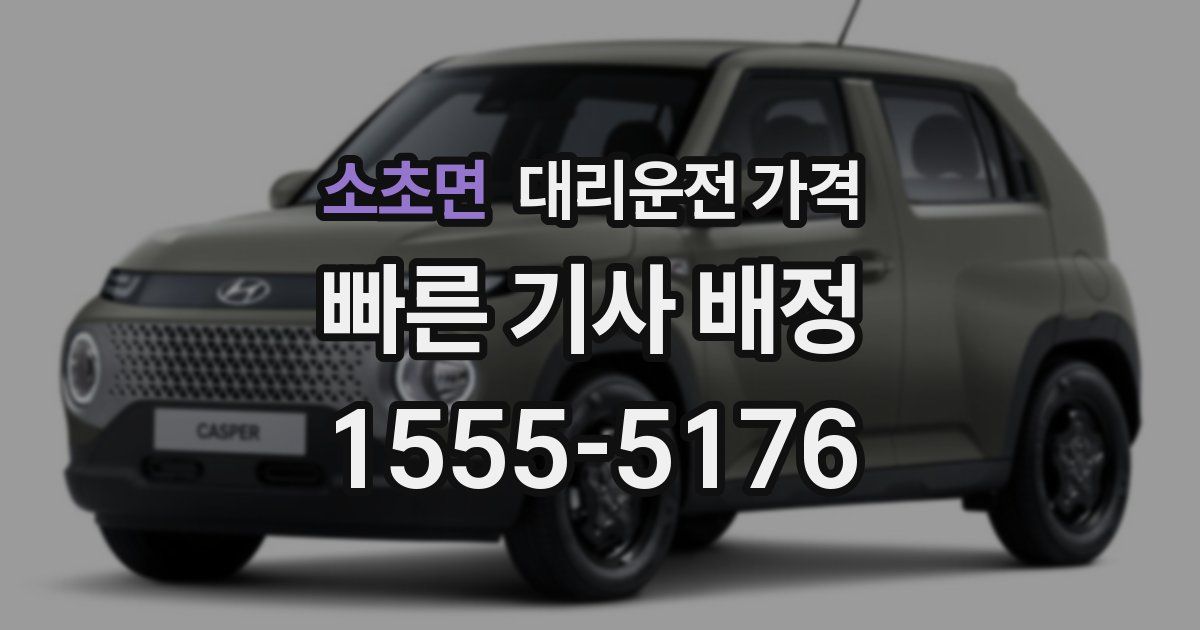 소초면 대리운전 가격