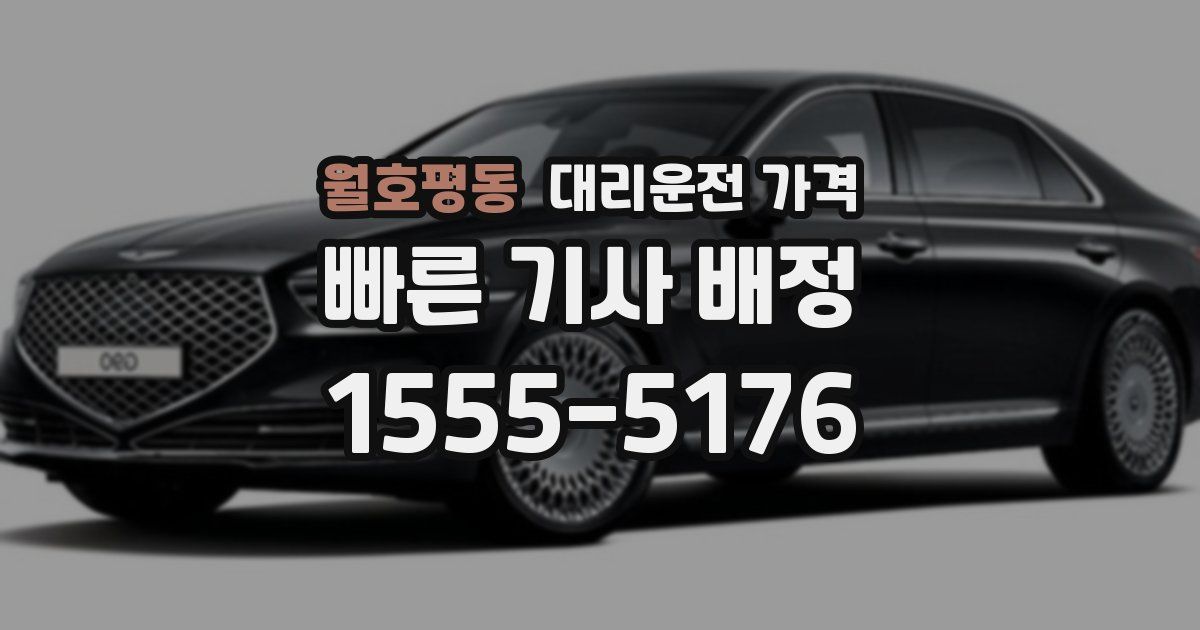 월호평동 대리운전 가격