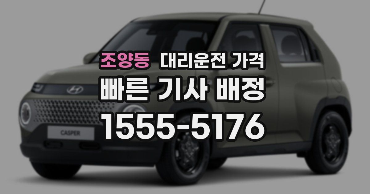 조양동 대리운전 가격