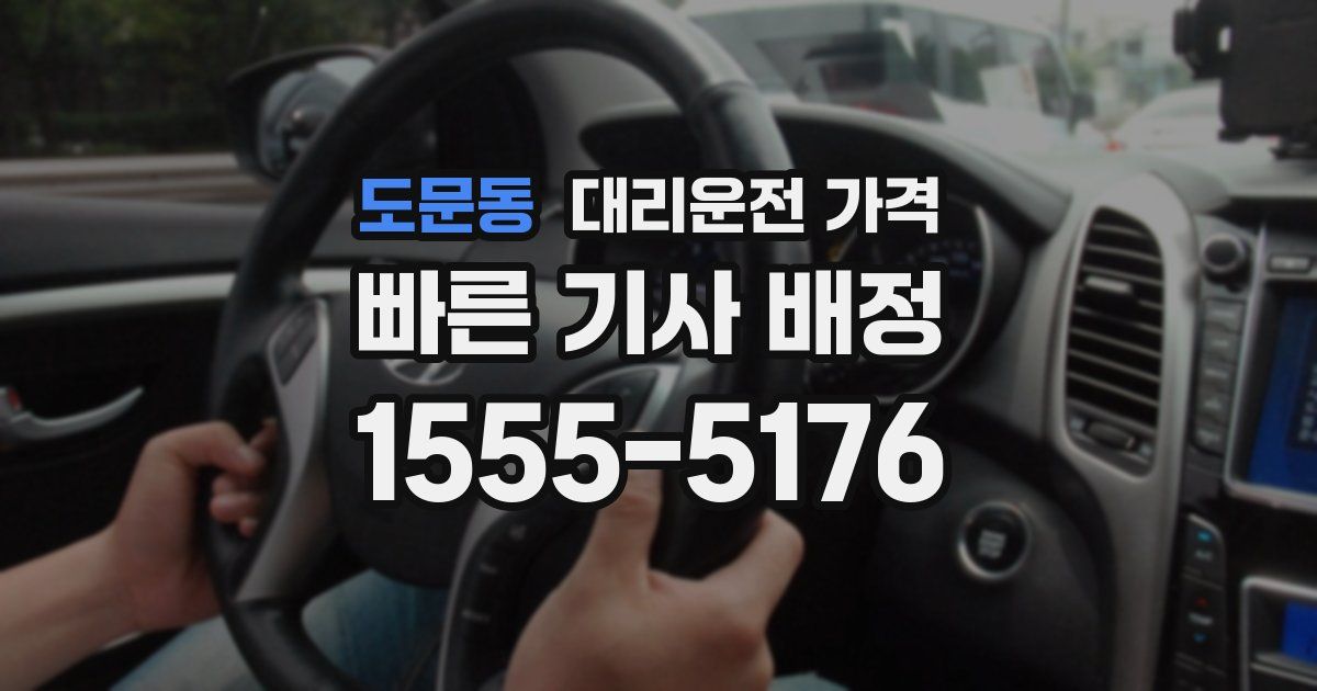 도문동 대리운전 가격