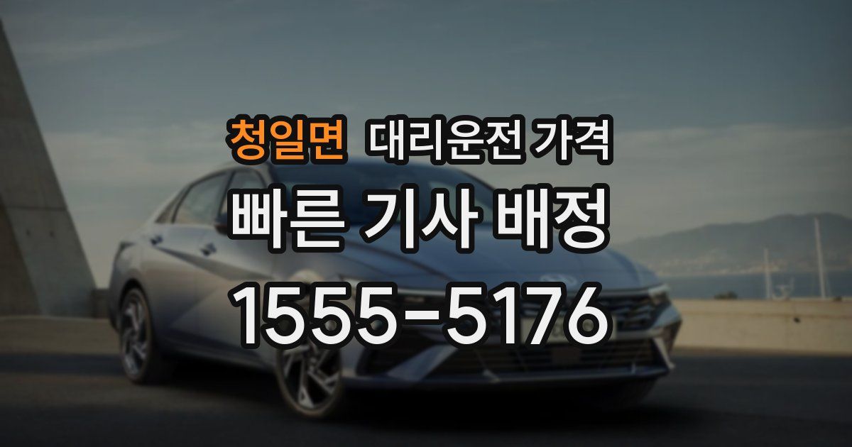 청일면 대리운전 가격