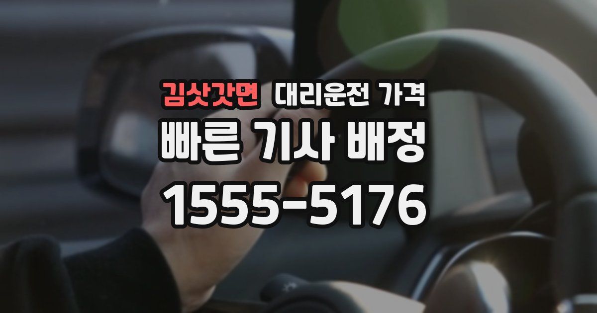 김삿갓면 대리운전 가격