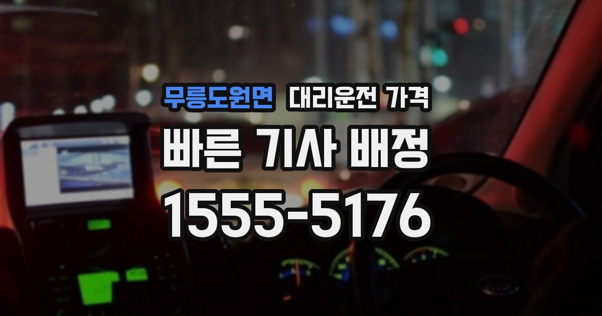 무릉도원면 대리운전 가격