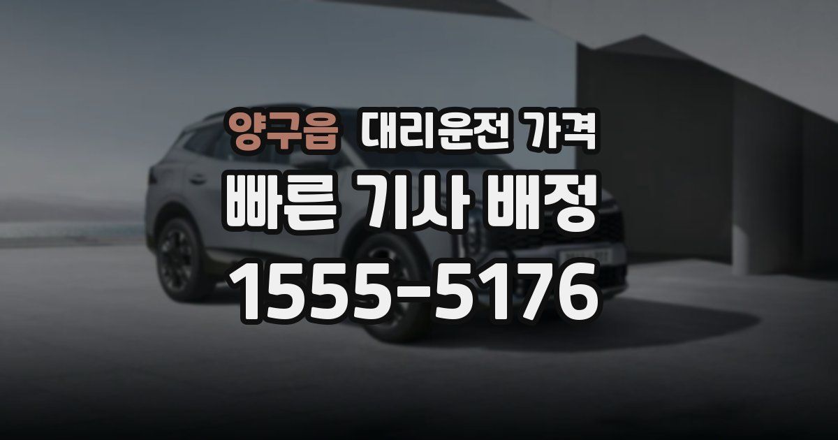 양구읍 대리운전 가격