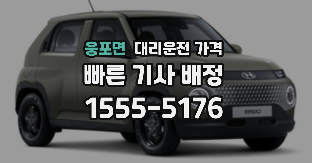 웅포면 대리운전 가격