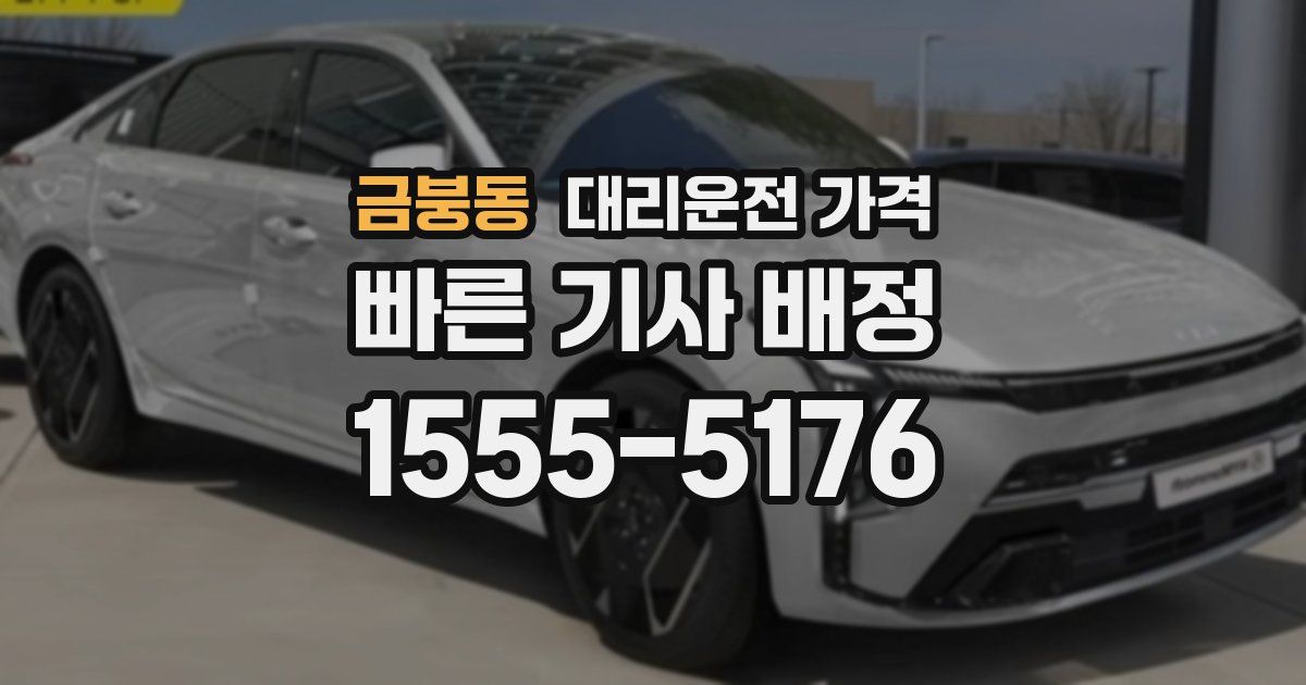 금붕동 대리운전 가격