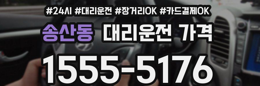 송산동 대리운전 가격