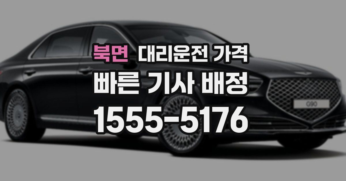 북면 대리운전 가격