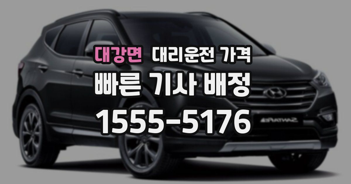 대강면 대리운전 가격