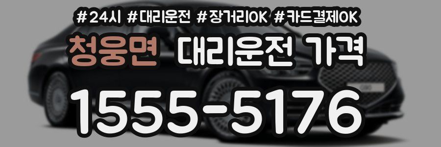 청웅면 대리운전 가격