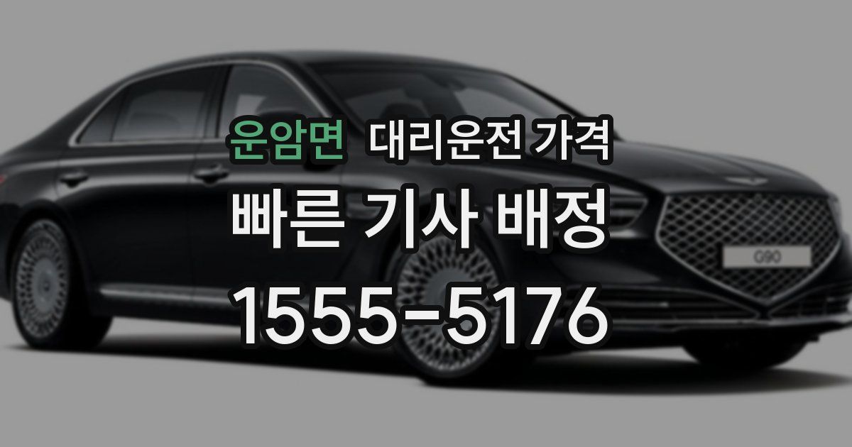 운암면 대리운전 가격