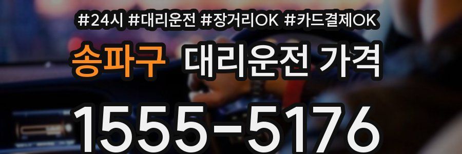 송파구 대리운전 가격