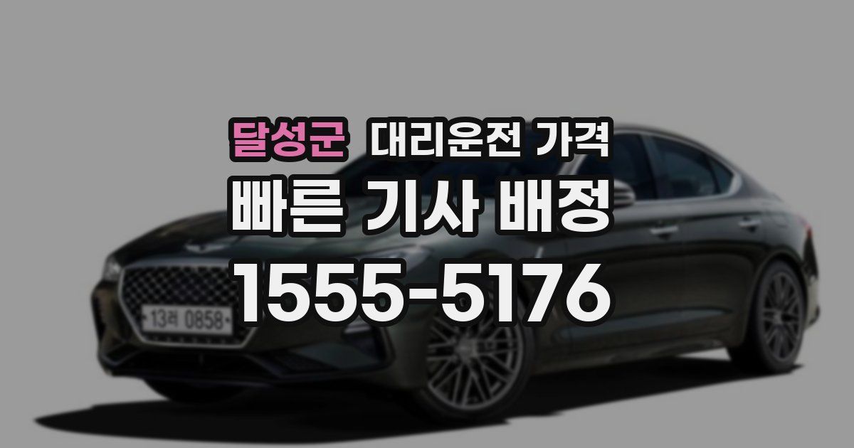 달성군 대리운전 가격